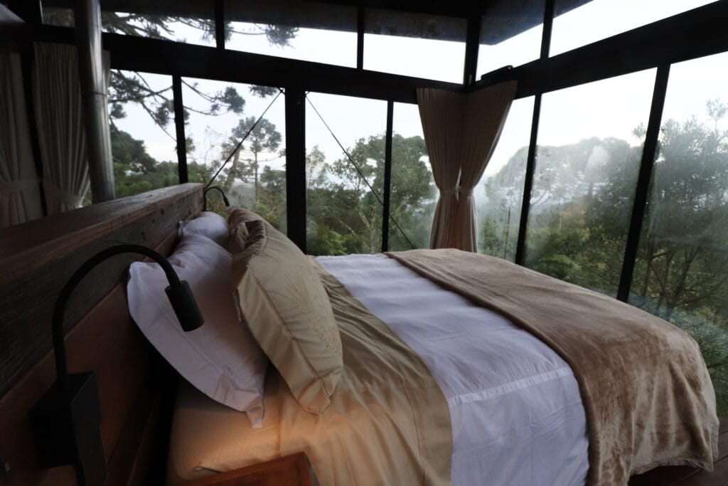 Cabana Cristal Urubici Quarto Cama Dia - Serenus Forest Glass House